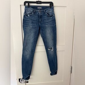 DL1961 Dark Blue Ripped Skinny Jeans